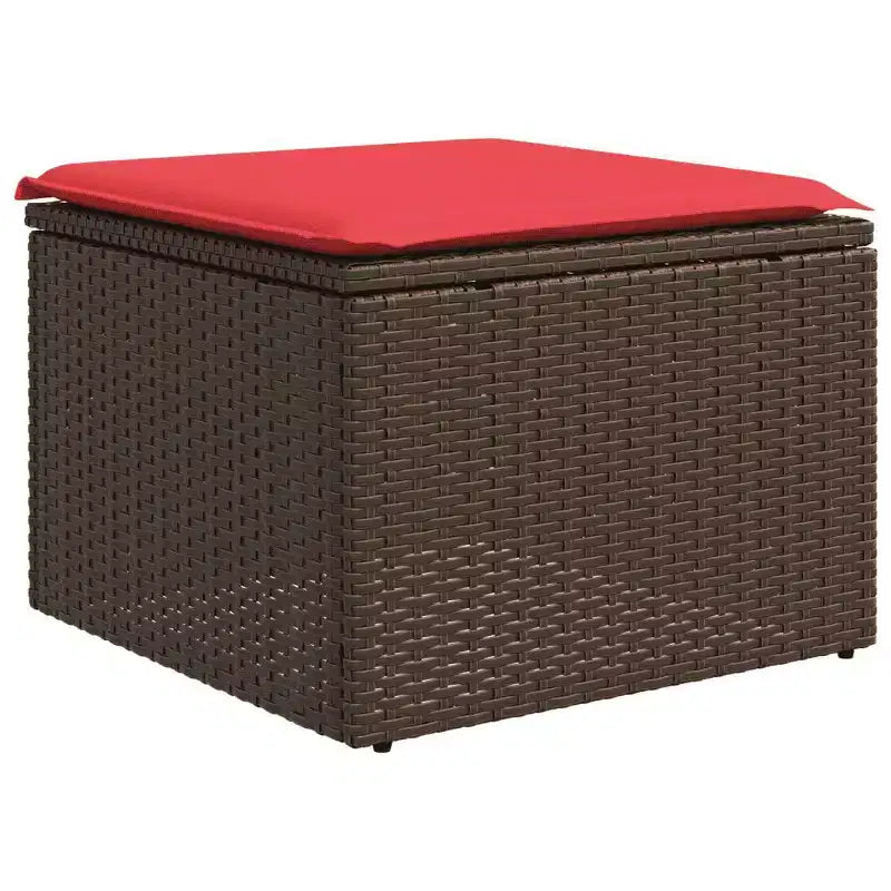 vidaXL Salon de jardin avec coussins et table en rotin synthétique