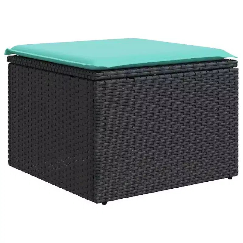 vidaXL Salon de jardin avec coussins et table en rotin synthétique
