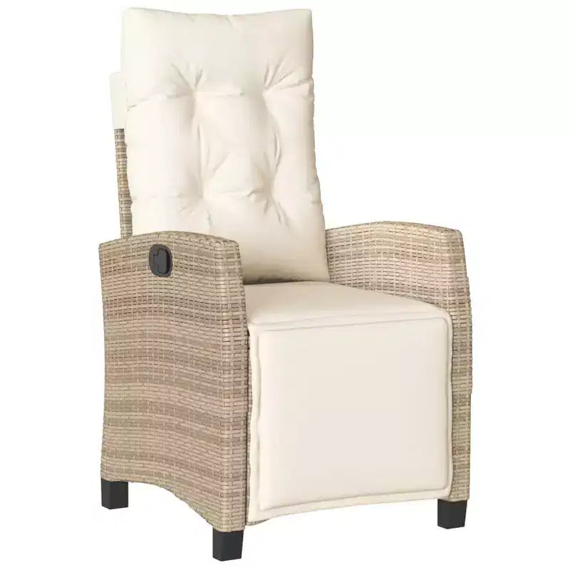 vidaXL Salon de jardin avec coussins et table rectangulaire