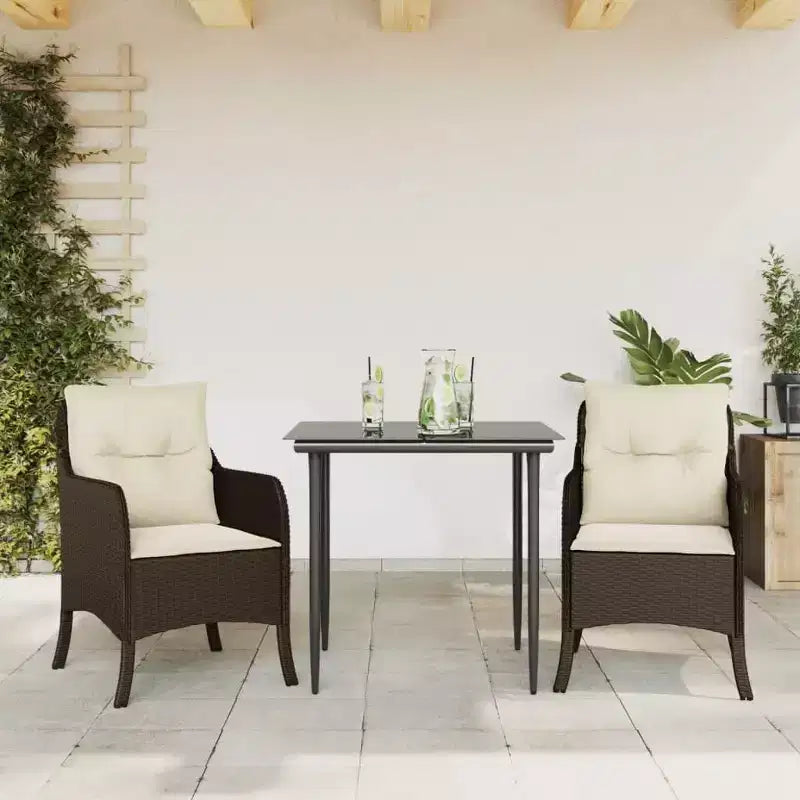 vidaXL Salon de jardin en résine tressée