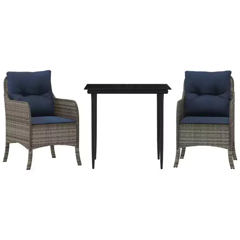 vidaXL Modern Rattan Patio Dining Set