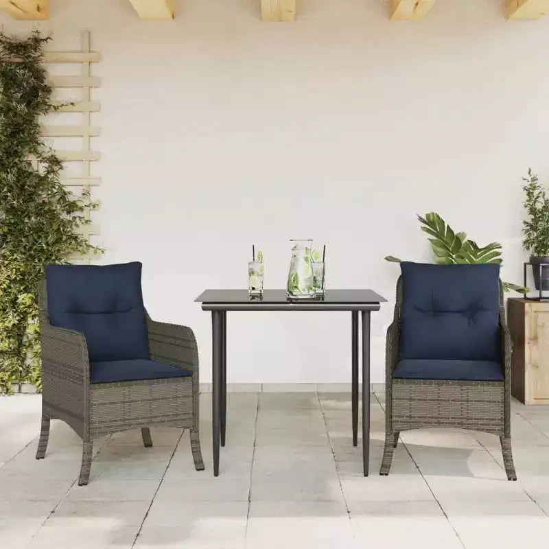 vidaXL Salon de salle à manger de jardin moderne en rotin