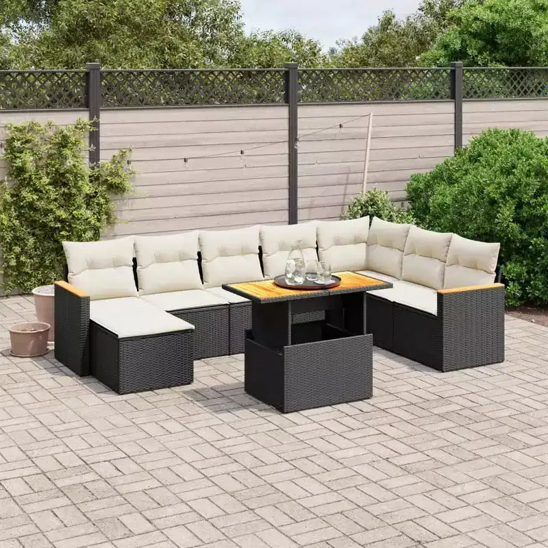 vidaXL Ensemble de canapés de jardin en résine tressée Grand ensemble de canapés de jardin modulables