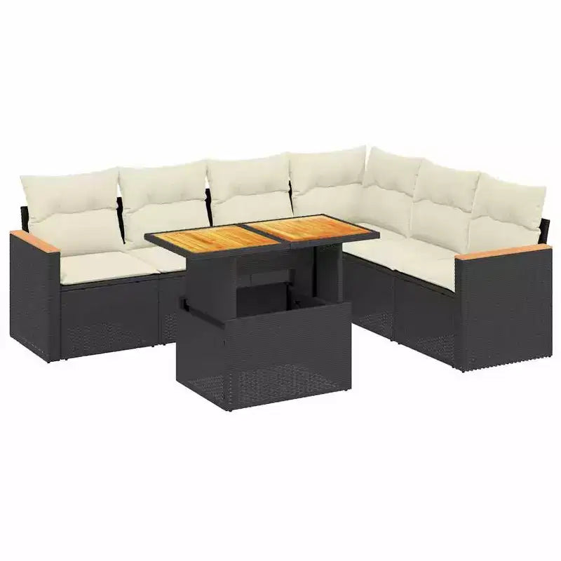 vidaXL Salon de jardin avec coussins de différentes couleurs