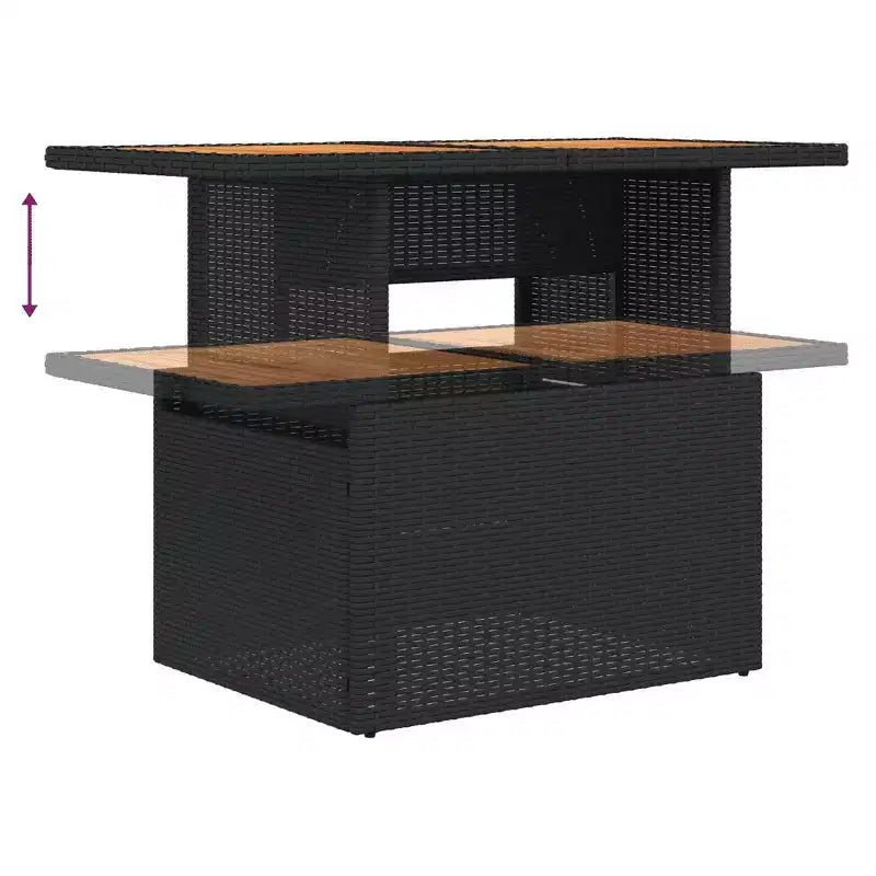 vidaXL Salon de jardin avec coussins et rangement