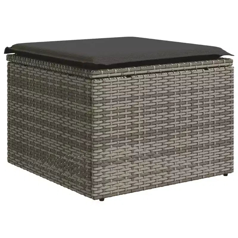 vidaXL Salon de jardin avec coussins et rangement