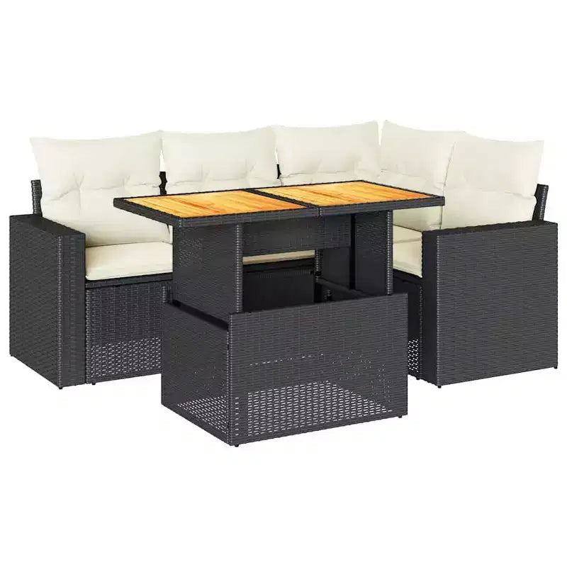 vidaXL Modular Outdoor Sofa Set with Storage, Cushions in Different Colors