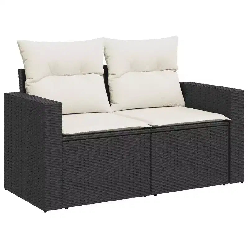 vidaXL Ensemble de canapé d'extérieur modulaire avec rangement, coussins de différentes couleurs