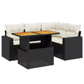 vidaXL Ensemble de canapé d'extérieur modulaire avec rangement, coussins de différentes couleurs