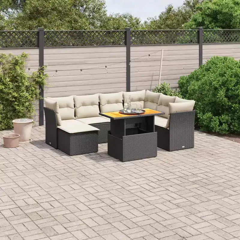 vidaXL Salon de jardin modulable avec coussins