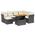 vidaXL Salon de jardin modulable avec coussins