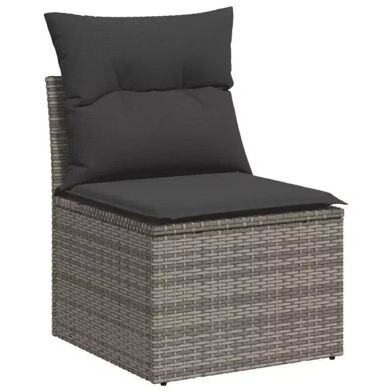 vidaXL Salon de jardin avec coussins - Design moderne en polyrotin