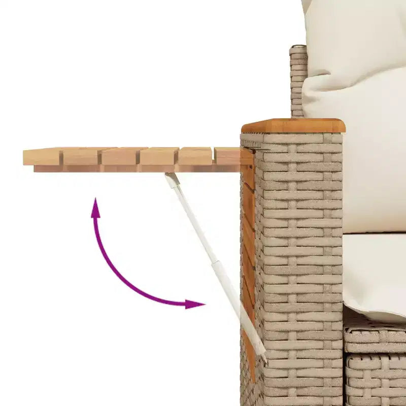 vidaXL Salon de jardin modulable en résine tressée
