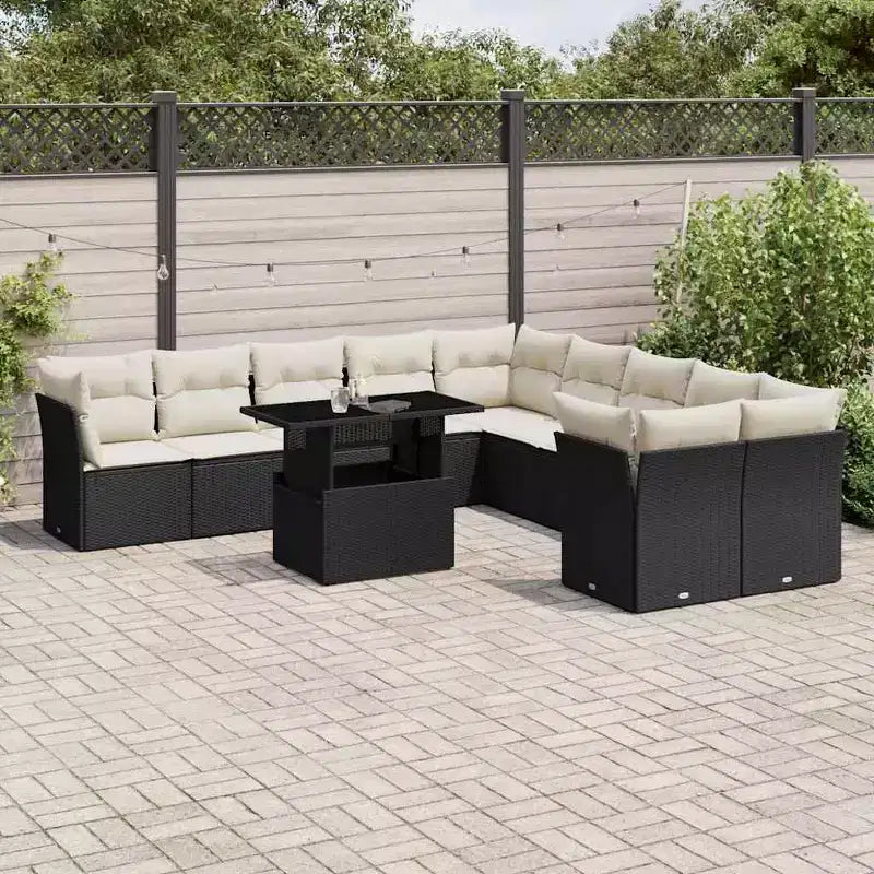 vidaXL Salon de jardin modulable avec coussins, diverses couleurs