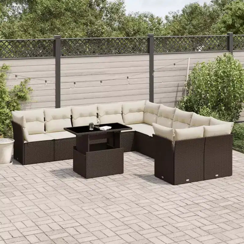 vidaXL Salon de jardin modulable avec coussins, diverses couleurs