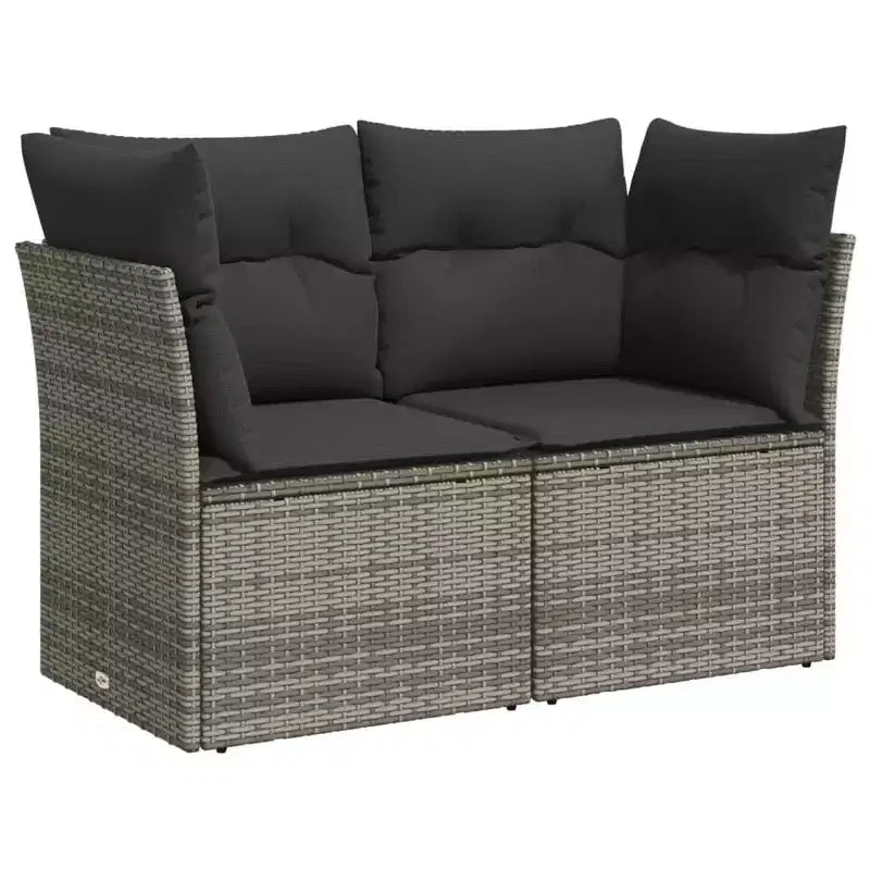 vidaXL Salon de jardin modulable avec coussins, diverses couleurs