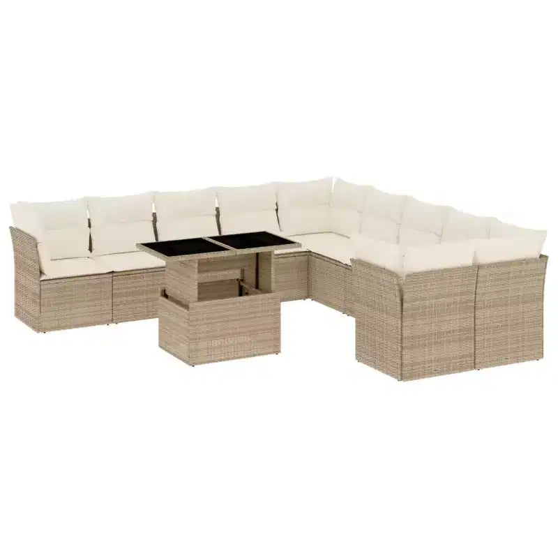 vidaXL Modular Garden Sofa Set with Cushions in Various Colors