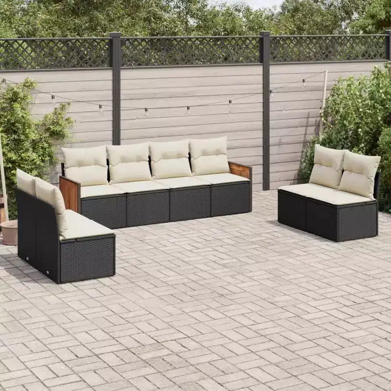 vidaXL Ensemble de canapés de jardin en résine tressée et acier thermolaqué Grande taille