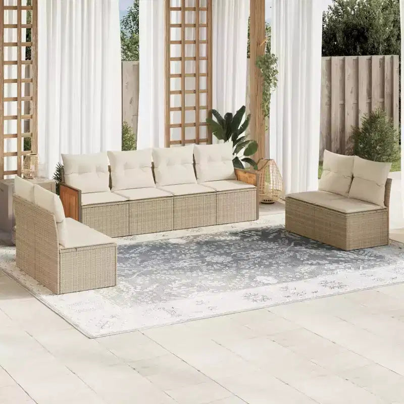 vidaXL Ensemble de canapés de jardin en résine tressée et acier thermolaqué Grande taille