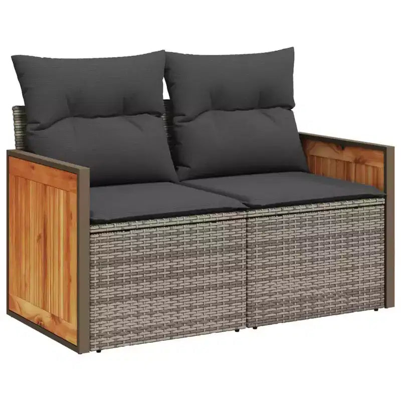 vidaXL Ensemble de canapés de jardin en résine tressée et acier thermolaqué Grande taille