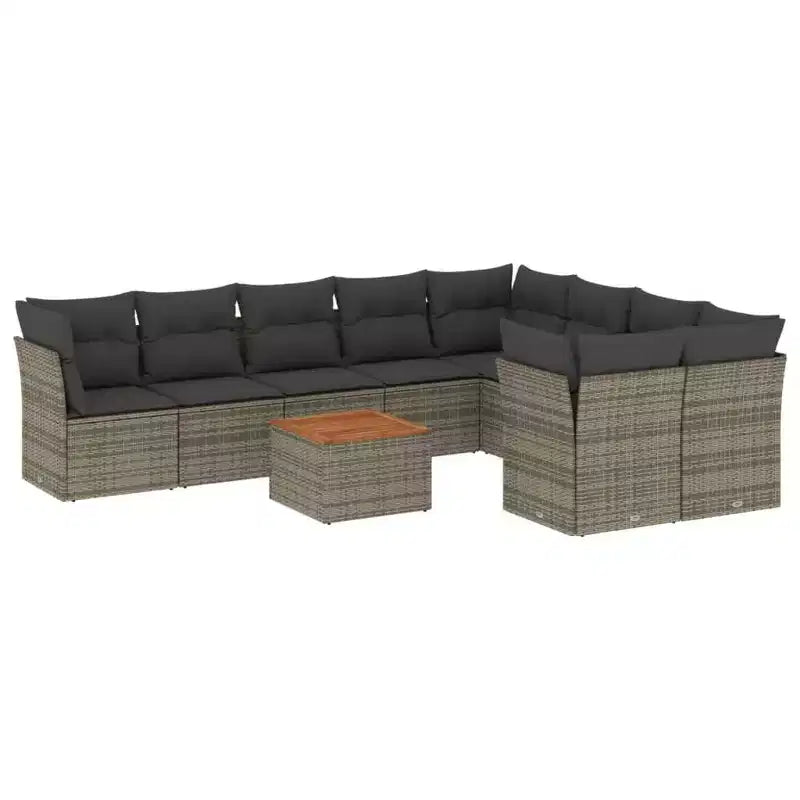 vidaXL Modular Patio Sofa Set with Cushions in Various Colors
