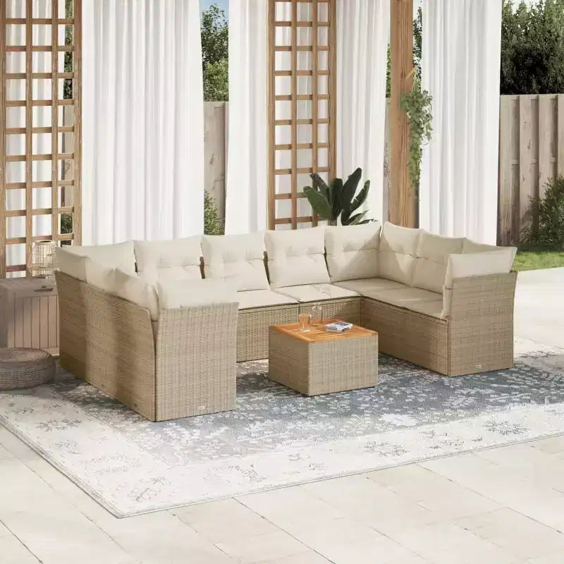 vidaXL Ensemble de canapé de jardin modulable avec coussins en diverses couleurs