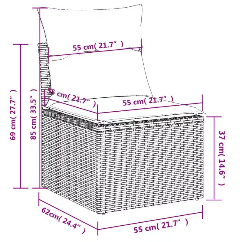 vidaXL Ensemble de canapés de jardin modulaires avec coussins en différentes couleurs