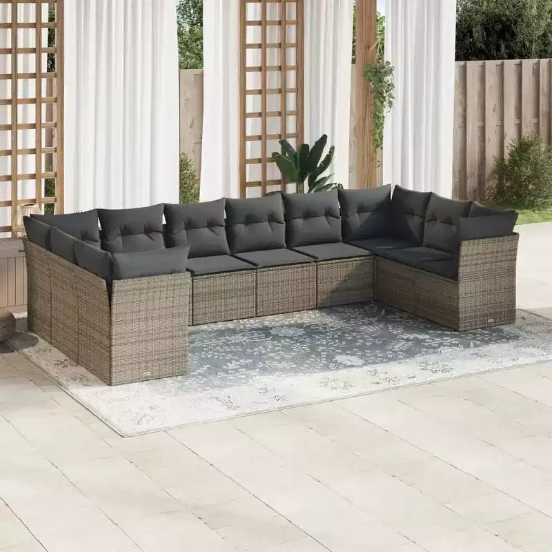 vidaXL Ensemble de canapés de jardin modulaires avec coussins en différentes couleurs