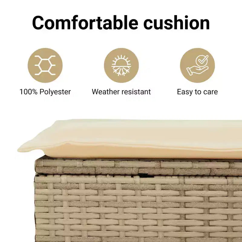 vidaXL Salon de jardin 5 pièces modulable avec coussins en résine tressée - Coloris divers