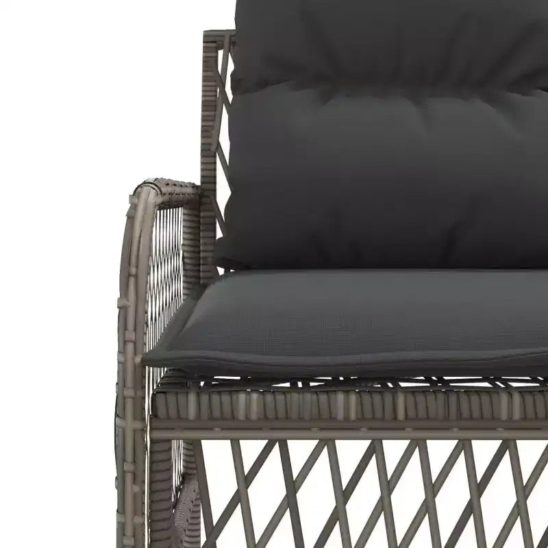 vidaXL Ensemble de canapés de jardin avec coussins, mobilier d'extérieur, 2 pièces, résine tressée