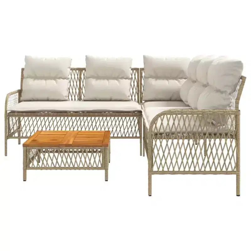 vidaXL Ensemble de canapés de jardin avec coussins, mobilier d'extérieur, 2 pièces, résine tressée