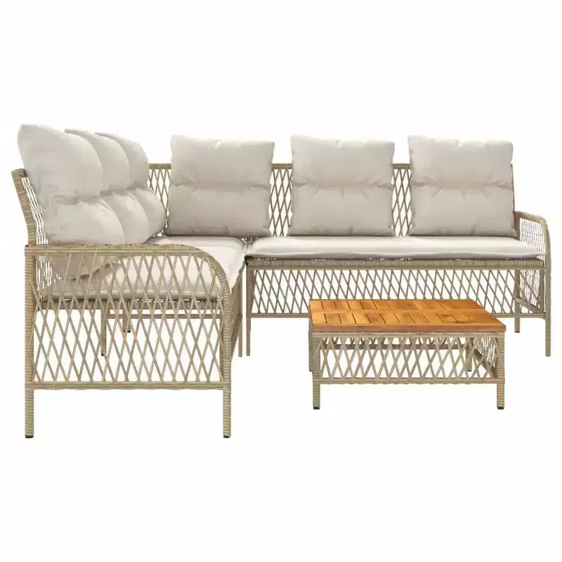 vidaXL Ensemble de canapés de jardin avec coussins, mobilier d'extérieur, 2 pièces, résine tressée
