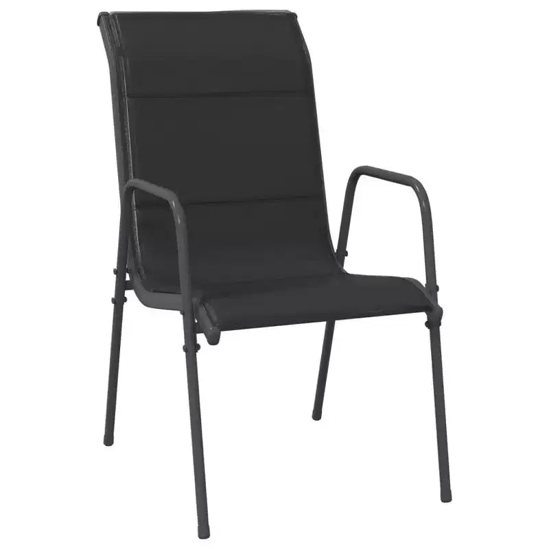 vidaXL Ensemble de salle à manger d'extérieur table et chaises en acier et textilène