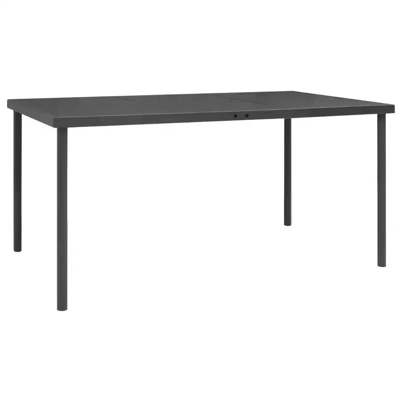 vidaXL Ensemble de salle à manger d'extérieur table et chaises en acier et textilène