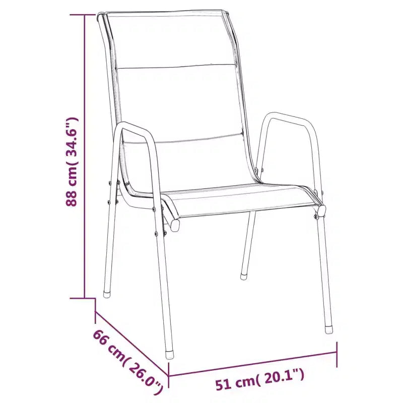 vidaXL Ensemble de salle à manger d'extérieur table et chaises en acier et textilène