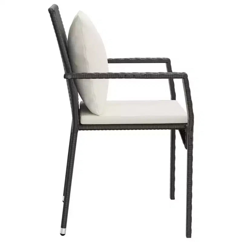 vidaXL Ensemble de chaises de jardin d'extérieur avec coussins - Résine tressée - Plusieurs coloris