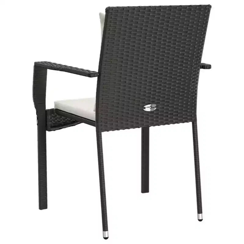 vidaXL Ensemble de chaises de jardin d'extérieur avec coussins - Résine tressée - Plusieurs coloris