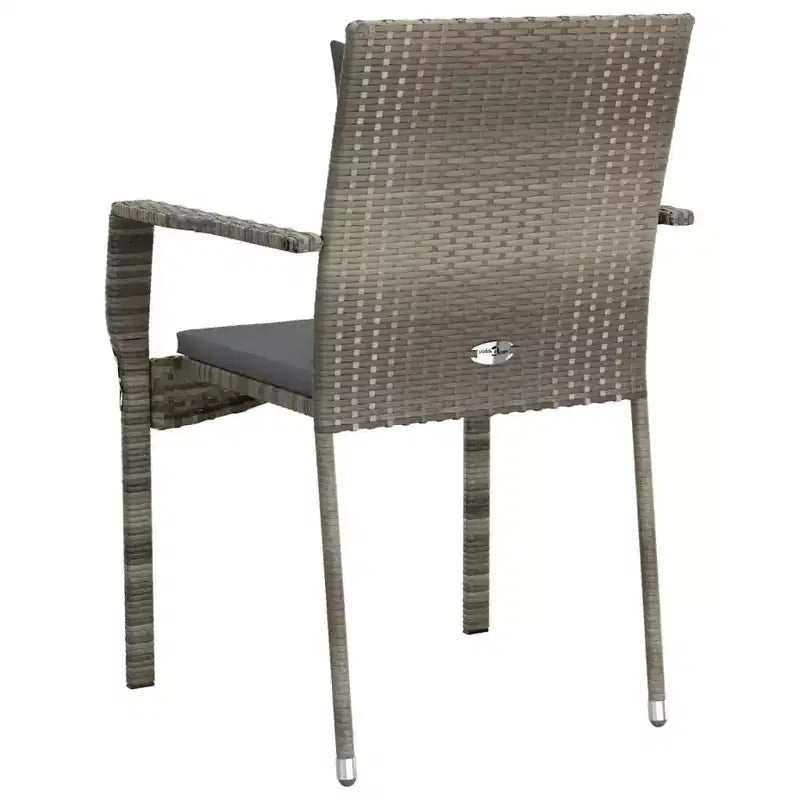 vidaXL Ensemble de chaises de jardin d'extérieur avec coussins - Résine tressée - Plusieurs coloris
