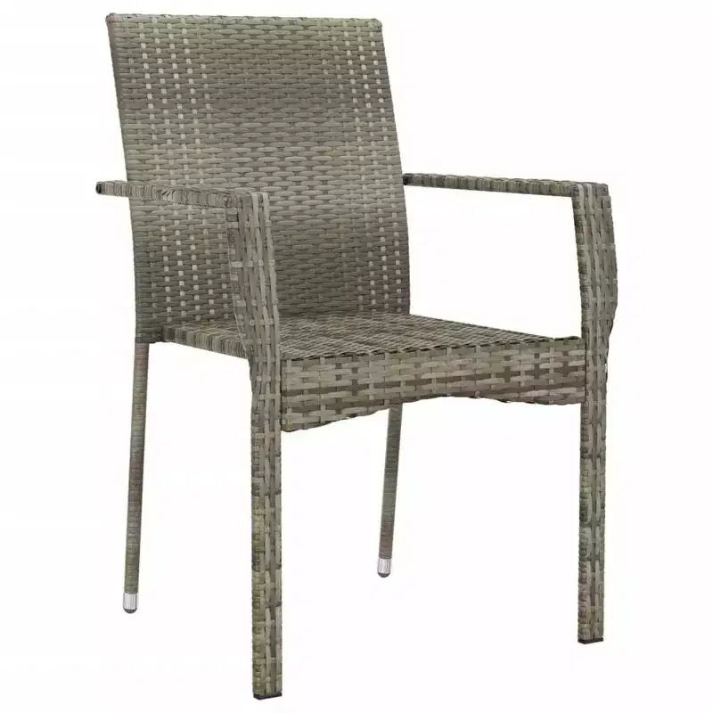 vidaXL Ensemble de chaises de jardin d'extérieur avec coussins - Résine tressée - Plusieurs coloris