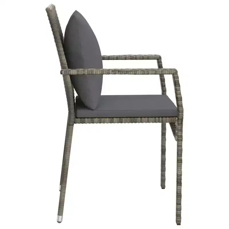 vidaXL Ensemble de chaises de jardin d'extérieur avec coussins - Résine tressée - Plusieurs coloris