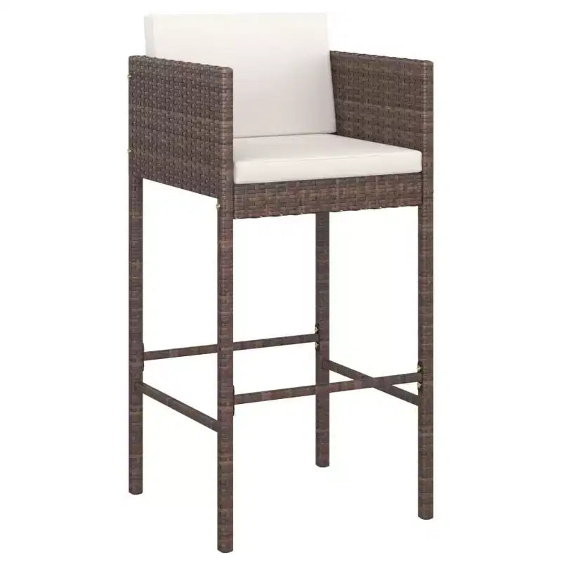 vidaXL Ensemble de bar de jardin avec coussins en,