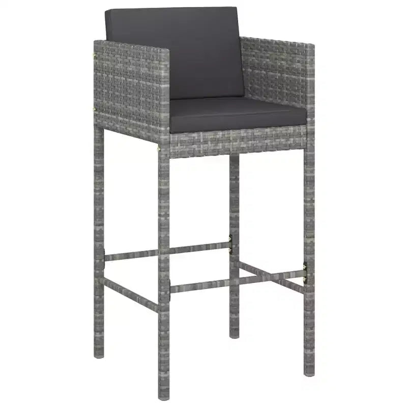 vidaXL Ensemble de bar de jardin avec coussins en,