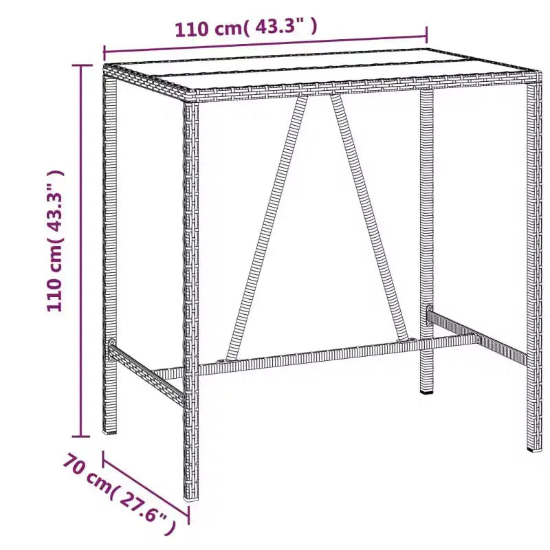 vidaXL Ensemble de bar de jardin avec coussins en,