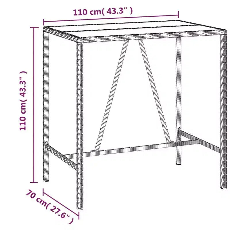 vidaXL Ensemble de bar de jardin avec coussins en,