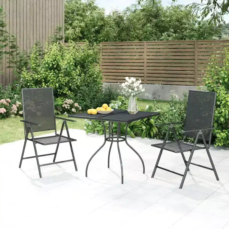 vidaXL Salon de jardin moderne en acier anthracite