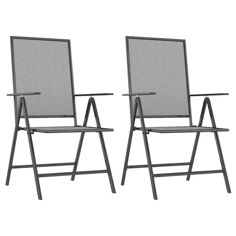 vidaXL Salon de jardin moderne en acier anthracite