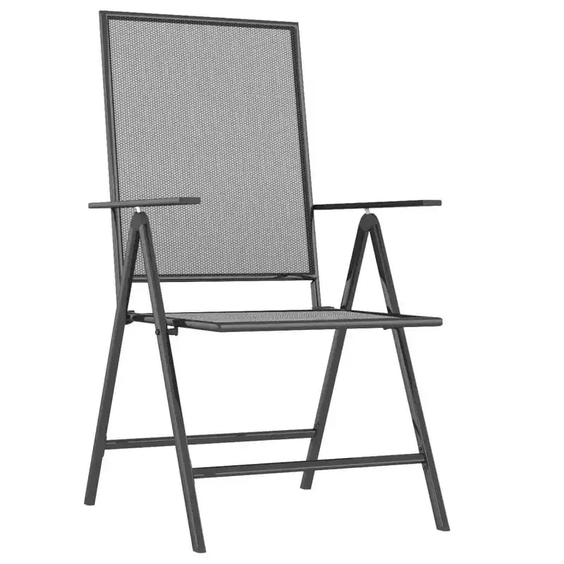 vidaXL Salon de jardin moderne en acier anthracite
