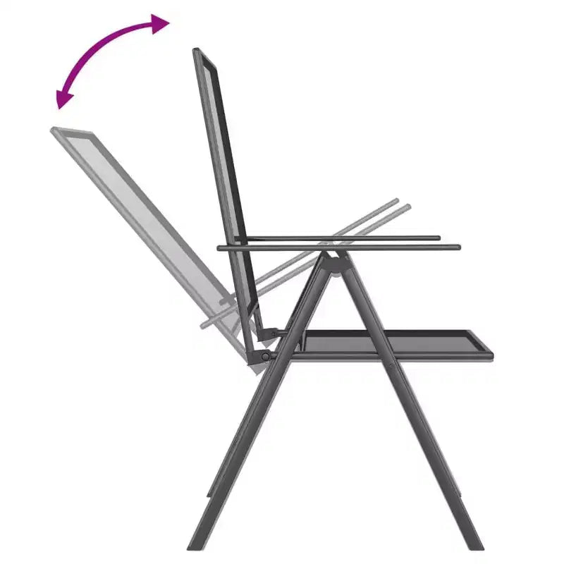 vidaXL Salon de jardin moderne en acier anthracite