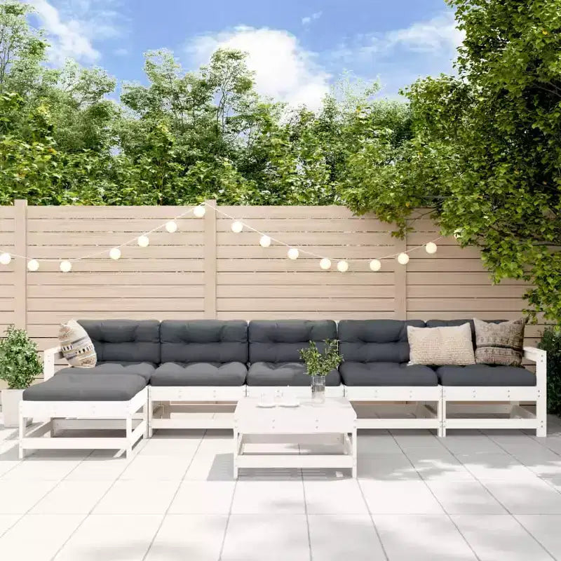 vidaXL Salon de jardin modulable en bois massif