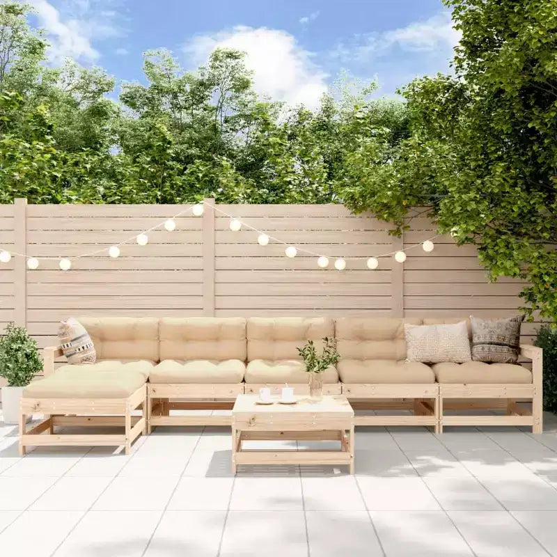 vidaXL Salon de jardin modulable en bois massif